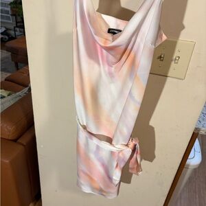 Express Pink and Orange Mini Dress